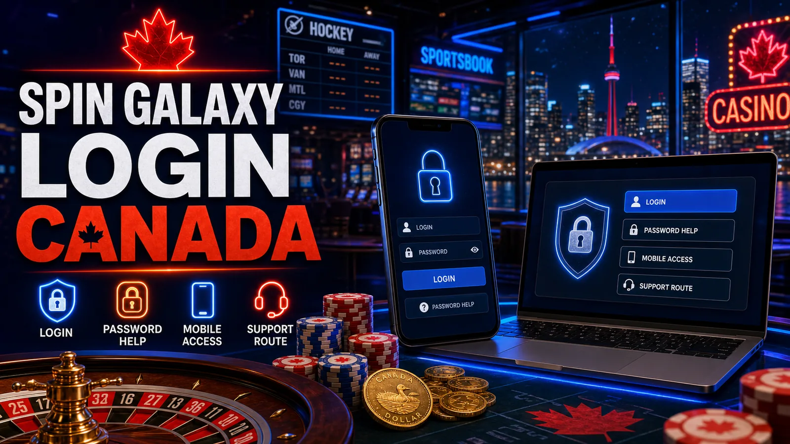 Spin Galaxy Casino Login, Sign In and Mobile Access Canada content banner