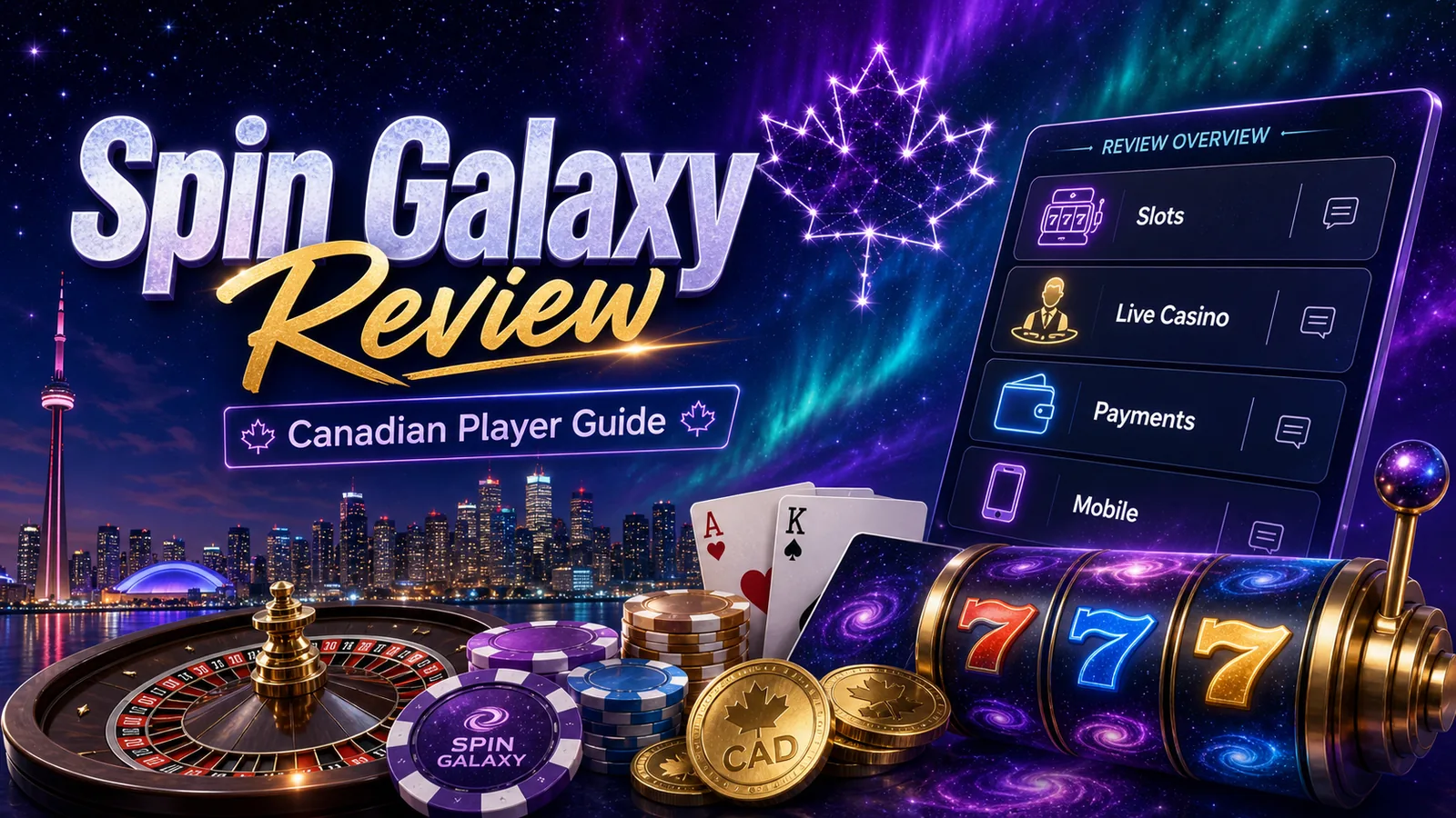Spin Galaxy Casino Review for Canadian Players Canada content banner
